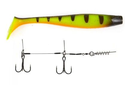 Виброхвосты Lucky John  3D BBS Series Giant "Kubira Swim Shad" 10,3 (26 см)+Stinger XL