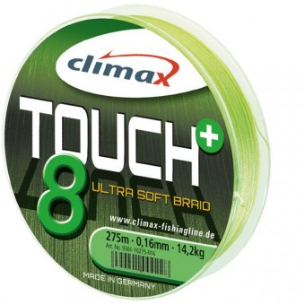 Шнур Climax Touch 8 Plus Braid 135m (Chartreuse) new2017 Шнур Climax Touch 8 Plus Braid 135m (Chartreuse) new2017