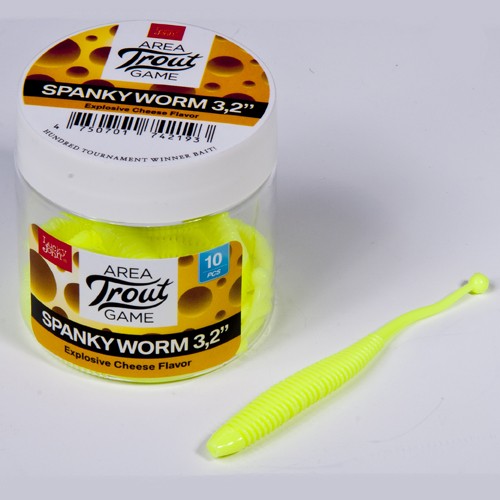 Слаги съедобные Lucky John Pro Series SPANKY WORM 3,2in (08.00) 10шт