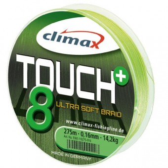 Шнур Climax Touch 8 Plus Braid 275m (Green)  Шнур Climax Touch 8 Plus Braid 275m (Green)
