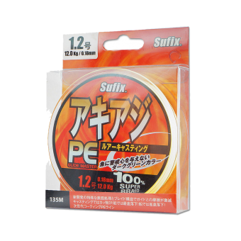 Леска плетёная Sufix PE Glide Master желтая 135 м