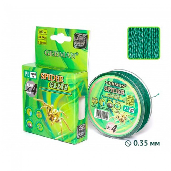 Плетенка German "SPIDER GREEN x4" 100 м