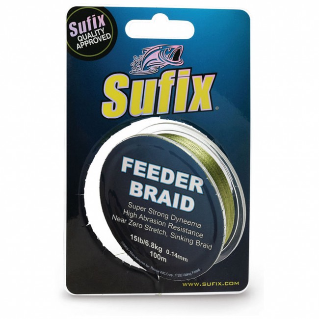 Леска плетеная SUFIX Feeder braid Gore зеленая 100м Леска плетеная SUFIX Feeder braid Gore зеленая 100м