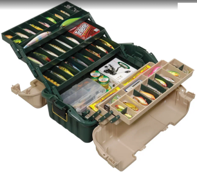 Ящик Plano 3х ярусный двусторонний  6 Tray Box цвет Green/Sandstone (50.8cm x 27.3cm x 28.6cm)