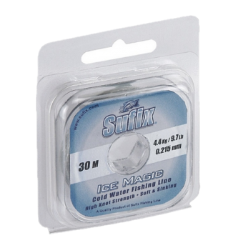 Леска зимняя SUFIX Ice Magic  прозрачная 30м, 12 штук в упаковке