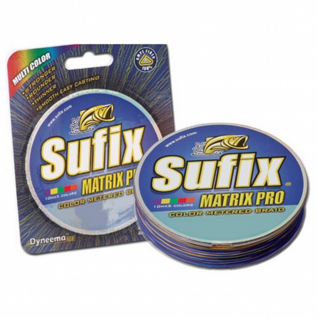 Леска плетеная SUFIX Matrix Pro x6 разноцвет. 100м Леска плетеная SUFIX Matrix Pro x6 разноцвет. 100м