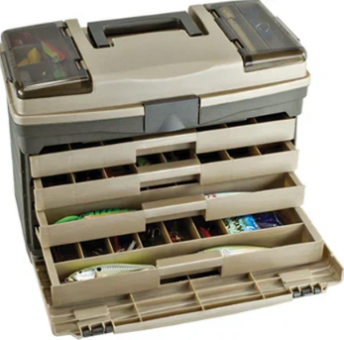 Ящик Plano 4х ярусный Guide Series цвет Graphite/Sandstone(41.1cm x 22.4cm x 30.2cm)