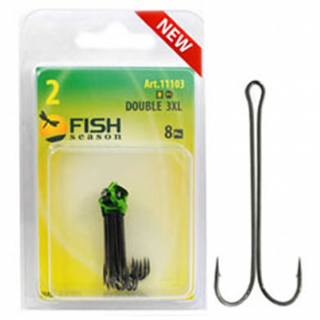 Крючок двойной Fish Seasons с очень длинным цевьем