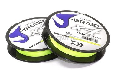 Плетеный шнур Daiwa J-Braid x4 , 135m (Yellow)